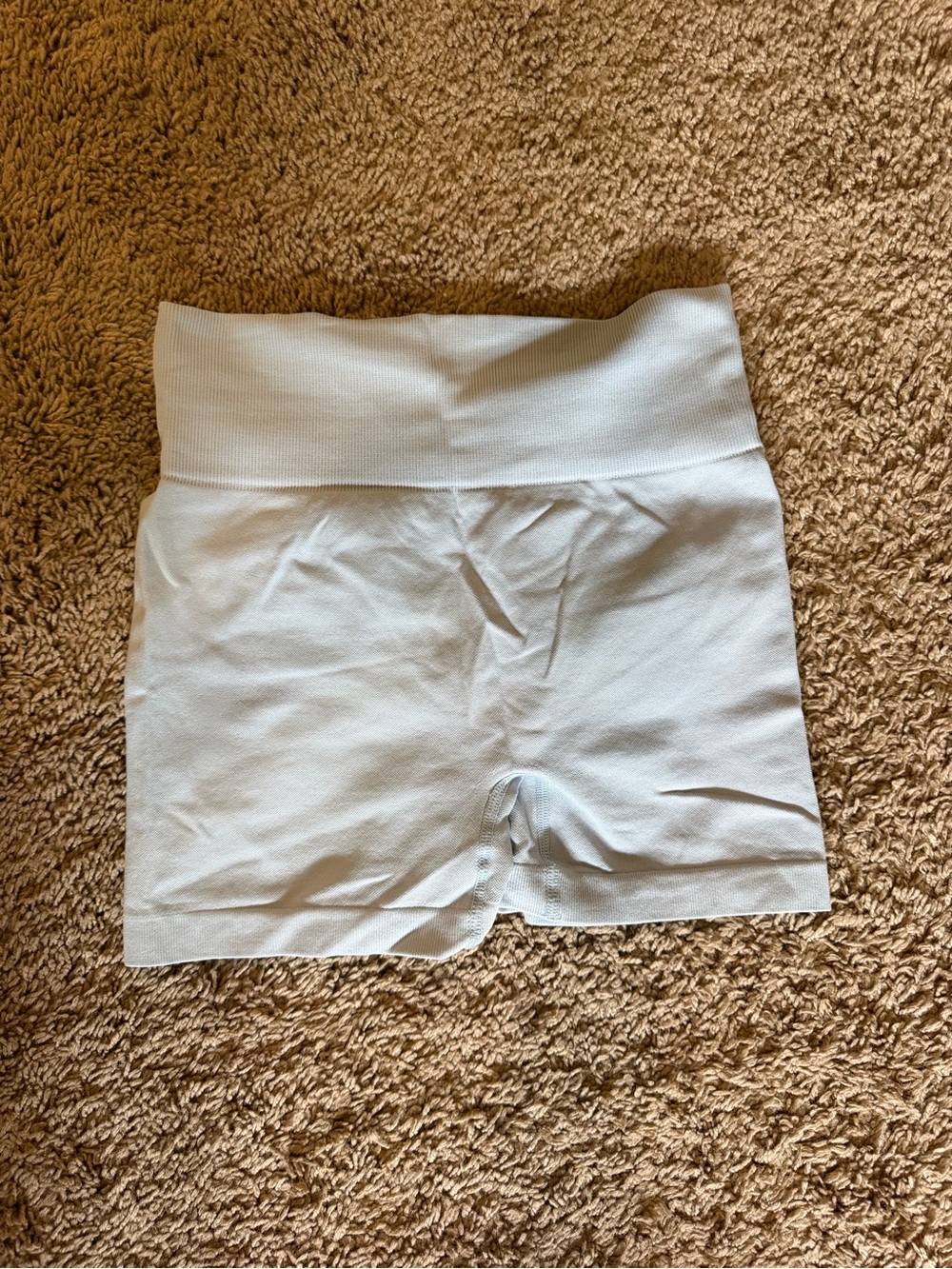 High-Waist White Seamless Women’s Shorts
